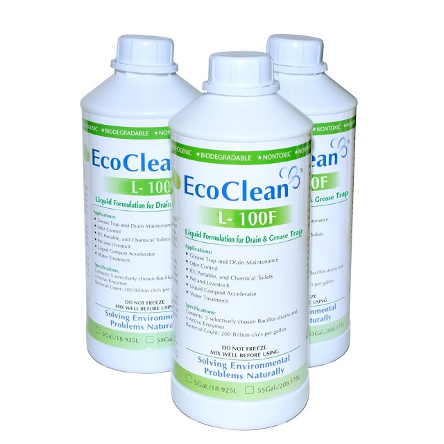 Khử mùi hôi nhà vệ sinh bằng EcoClean L100F dạng lỏng